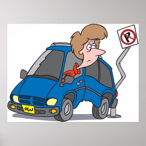 Woman In An Accident Poster
