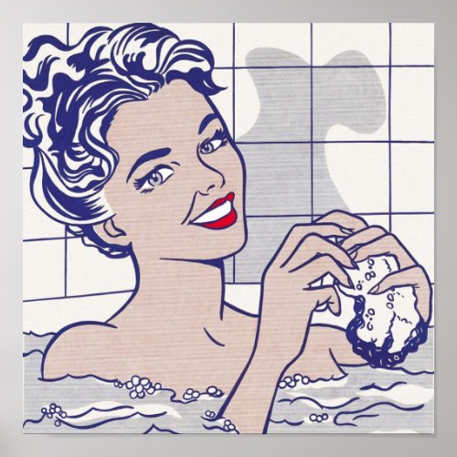 Woman in Bath by Roy Lichtenstein Poster