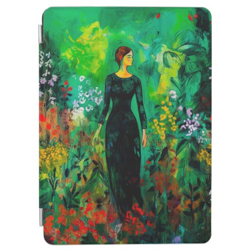Woman in Beautiful Green Meadow  iPad Air Cover