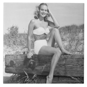 Woman in Bikini Ceramic Tile