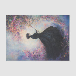 Woman in Black Tissue Paper