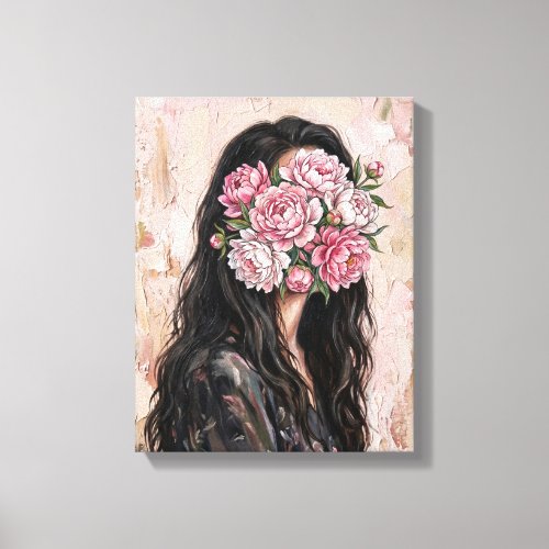 Woman in Bloom Poster Canvas Print