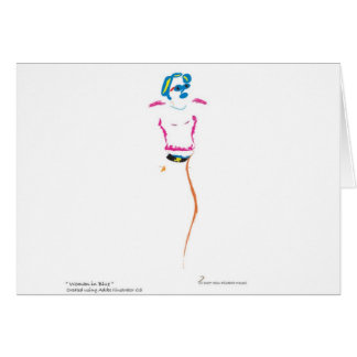 Woman in Blue Cards