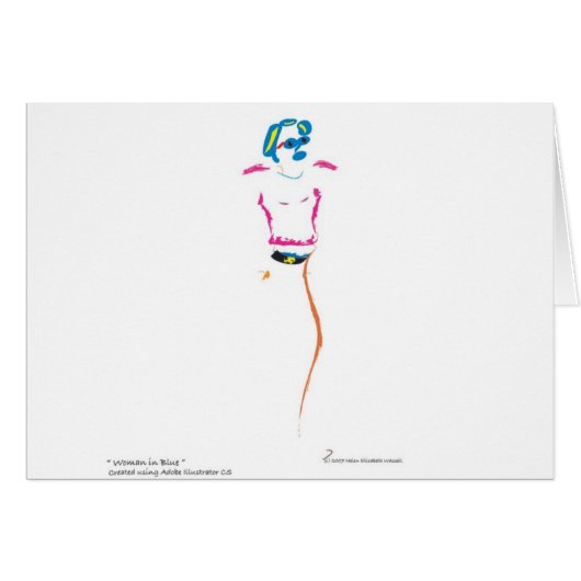 Woman in Blue Cards (Front Horizontal)