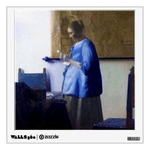 Woman in Blue, Johannes Vermeer Wall Decal