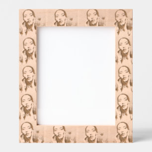 "Woman in Blue" Premium Canvas Engraved Frames