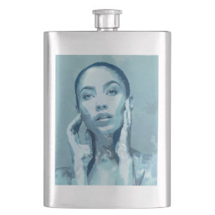 "Woman in Blue" Premium Canvas Flask