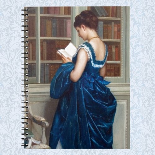 Woman in Blue reading a Book