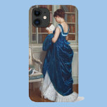 Woman in Blue, reading a Book iPhone 11 Case<br><div class="desc">Woman in blue gown has left the party for the library.</div>