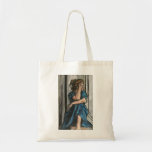 Woman In Blue Tote Bag