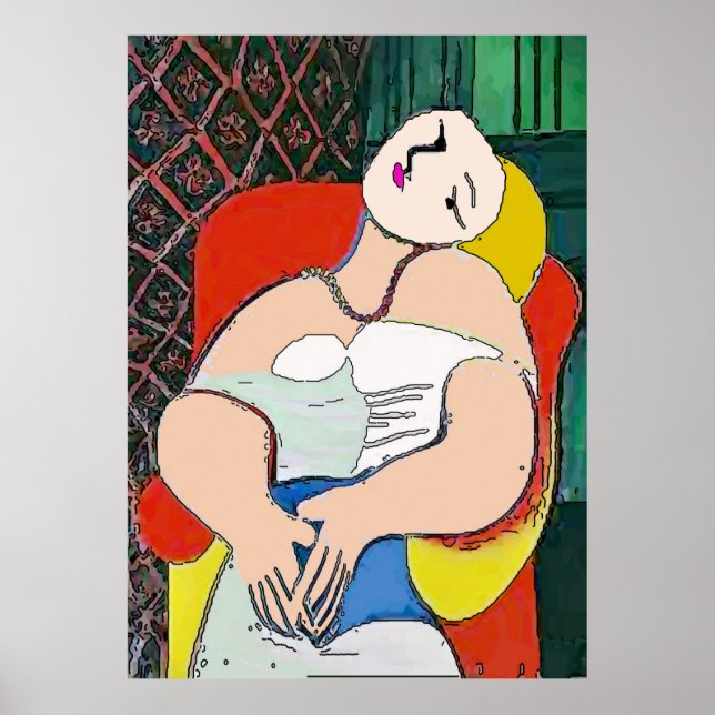 Woman In Chair, add text Poster (Front)