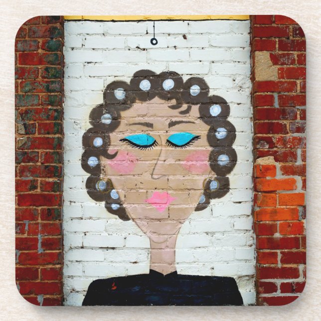 Woman in Curlers Coaster (Front)