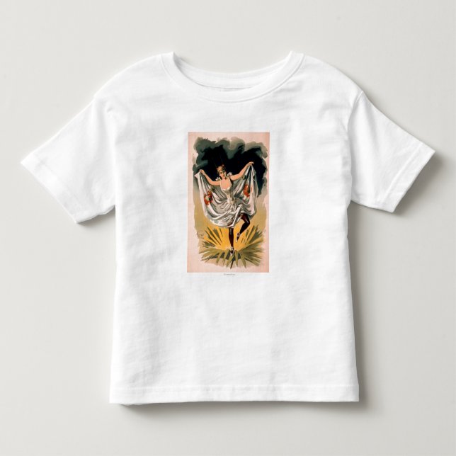 Woman in Dance Costume on Flower Poster Toddler T-shirt (Front)