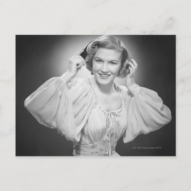 Woman in Dress 2 Postcard (Front)