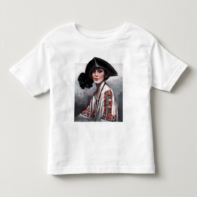 Woman in Embroidered Blouse Toddler T-shirt (Front)