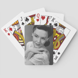 Woman in Evening Gown Poker Cards