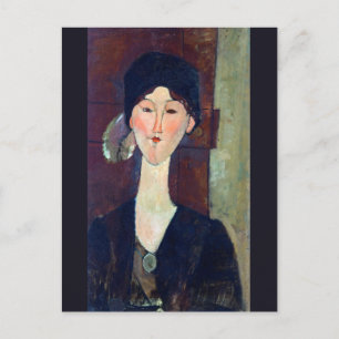 Woman in front of the door by Amedeo Modigliani Postcard