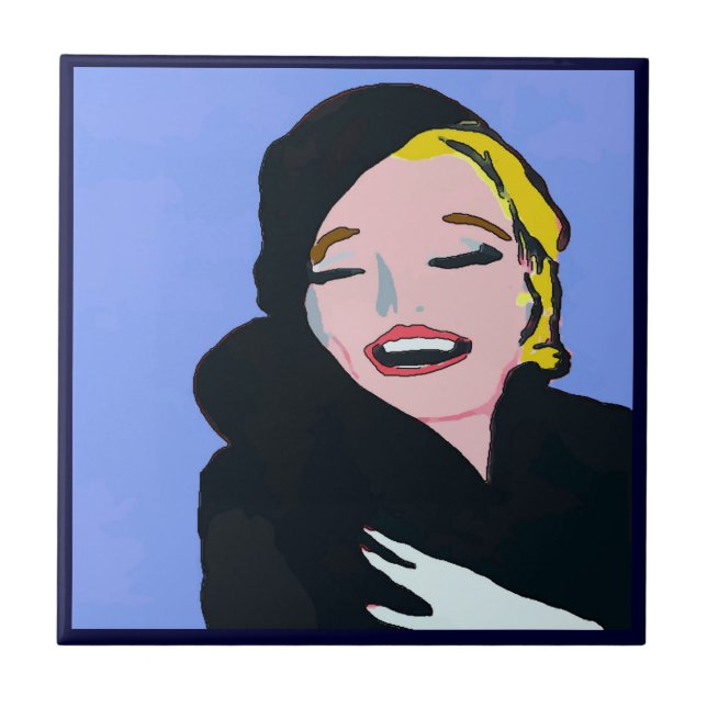 Woman in Fur Coat Tile (Front)