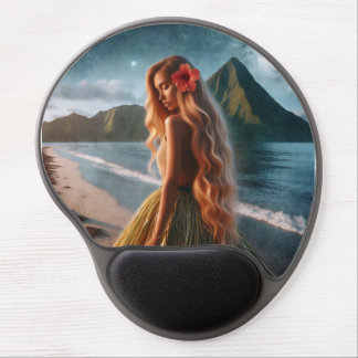 Woman in Grass Skirt Gel Mouse Pad