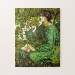 Woman in Green (The Day Dream) (by D.G. Rosetti) Jigsaw Puzzle