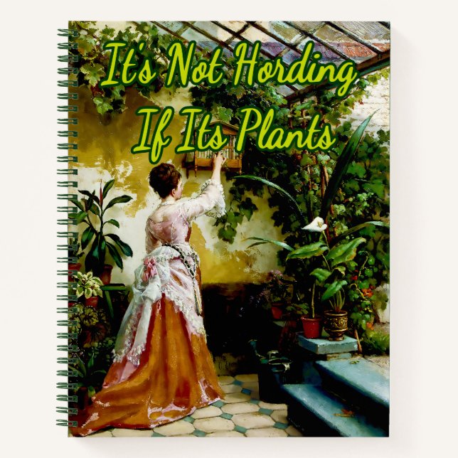 Woman in Greenhouse by Otto Eerelman  Notebook (Front)