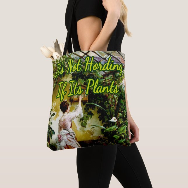 Woman in Greenhouse by Otto Eerelman  Tote Bag (Close Up)