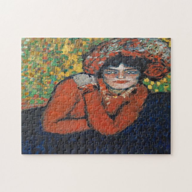 Woman in Hat, Abstract Jigsaw Puzzle (Horizontal)