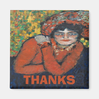 Woman in Hat, Personalize Magnet