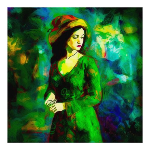 Woman in Hat Photo Print