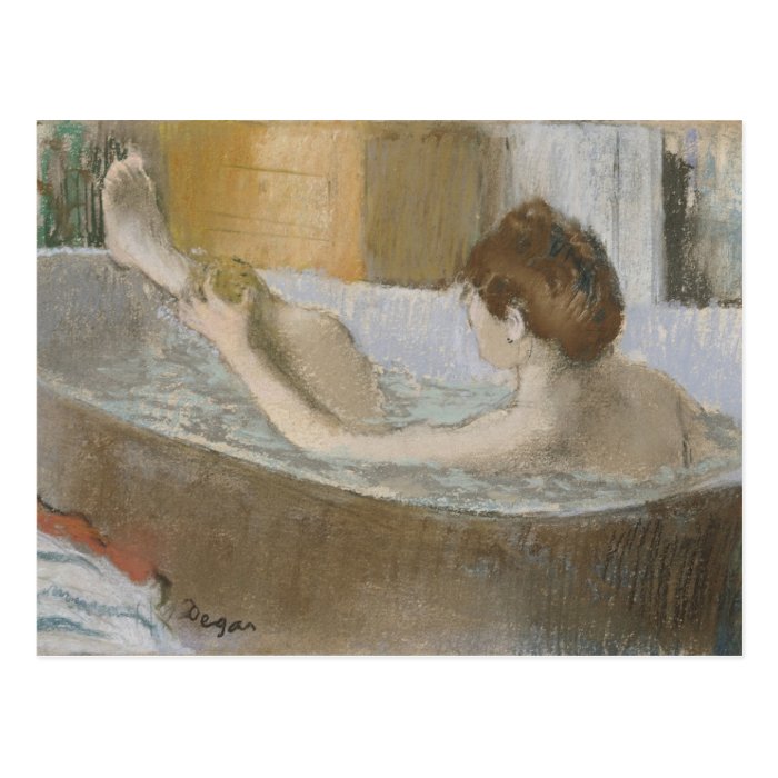 Woman in her Bath, Sponging her Leg, c.1883 Postcards