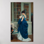 Woman In Library Poster at Zazzle