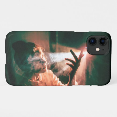 Woman in Light and Smoke iPhone 11 Case