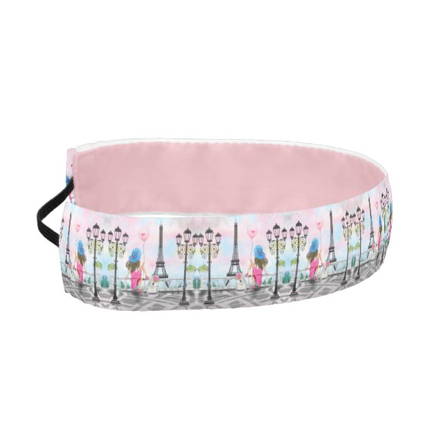 Woman In Paris Athletic Headband Eiffel Tower (Left)