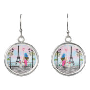 Woman In Paris Eiffel Tower Gift Earrings at Zazzle
