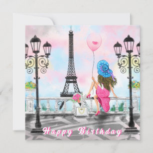 Paris Birthday Card Digital Download – JazzyLovesParis