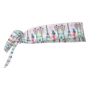 Woman In Paris Eiffel Tower Tie Headband
