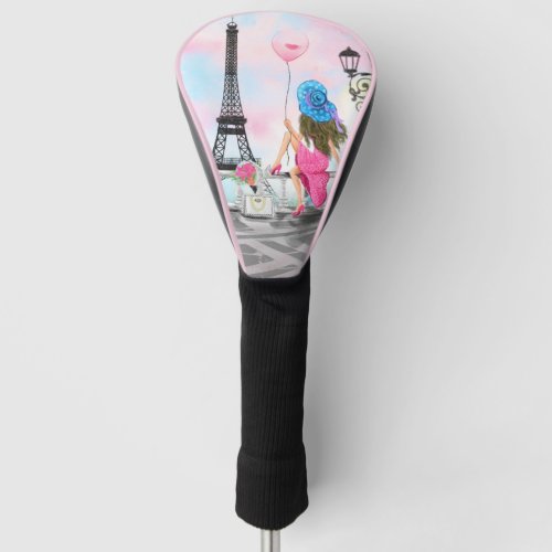 Woman in Paris Golf Head Cover with Eiffel Tower