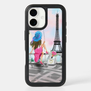 Woman In Paris iPhone Case with Eiffel Tower