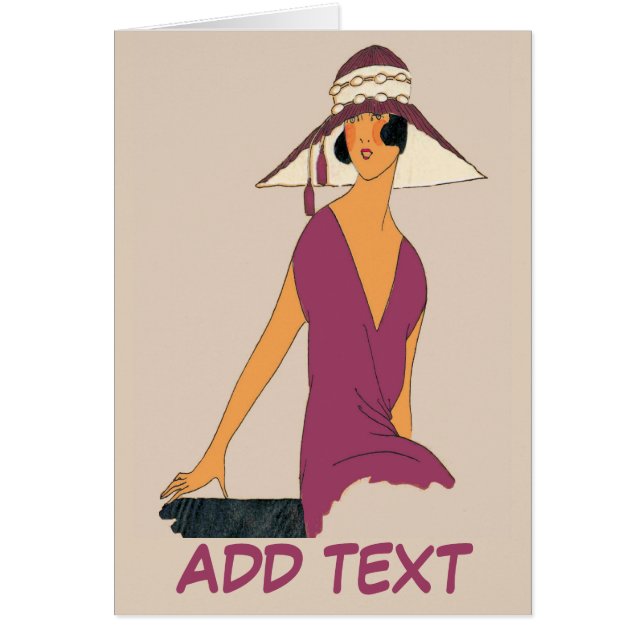 Woman in Purple Hat Cards (Front)