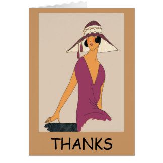 Woman in Purple Hat, Thanks, edit text Cards