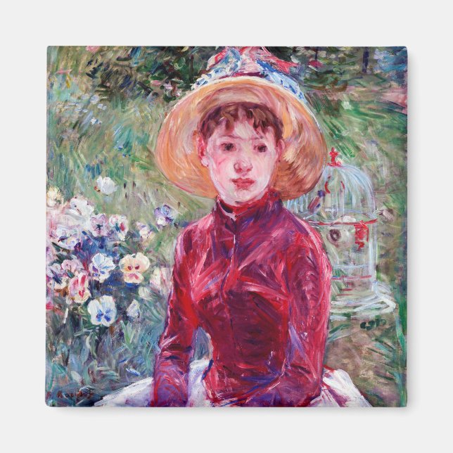 Woman in Red, Berthe Morisot Magnet (Front)