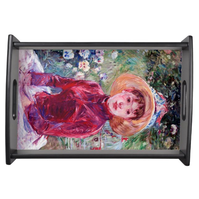 Woman in Red, Berthe Morisot Serving Tray (Front)