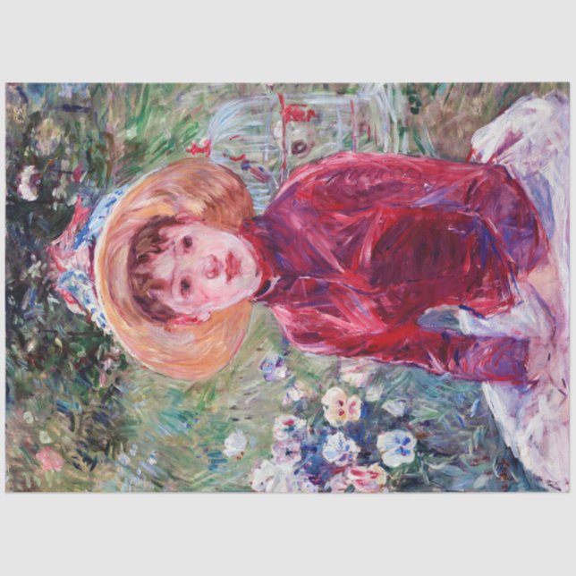Woman in Red, Berthe Morisot Tissue Paper (Front)
