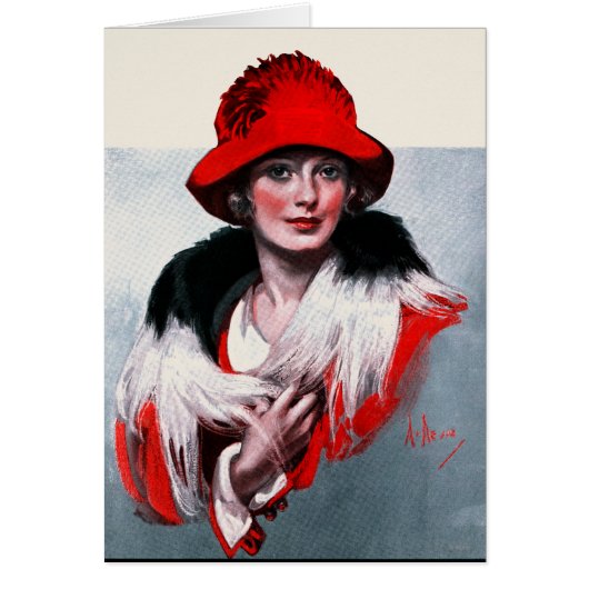 Woman in Red Hat (Front)