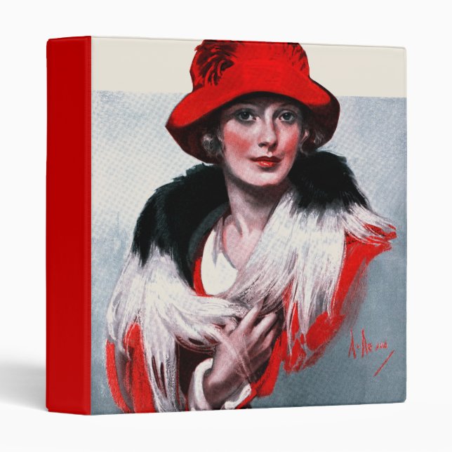 Woman in Red Hat Binder (Front/Spine)