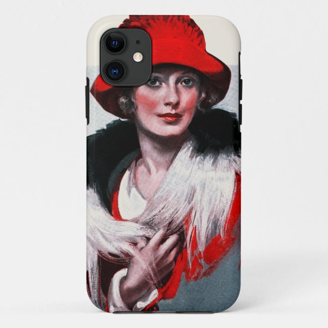 Woman in Red Hat Case-Mate iPhone Case (Back)