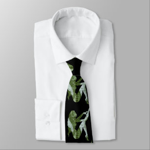 Woman In Snake Skin Silhouette Neck Tie