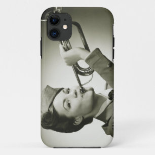 Woman in Soldier Uniform iPhone 11 Case