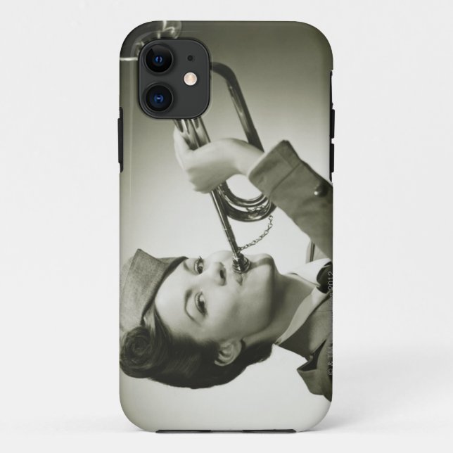 Woman in Soldier Uniform Case-Mate iPhone Case (Back)