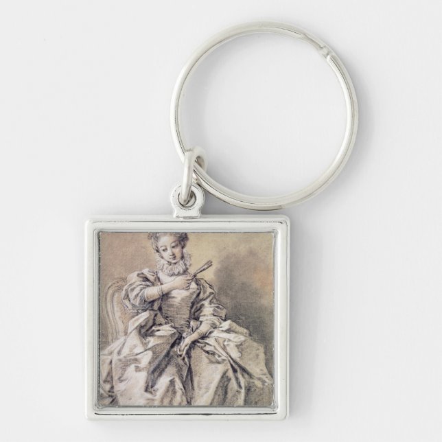 Woman in Spanish Costume Keychain (Front)